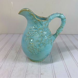 Blue Sky floral ceramic pitcher